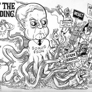 Cut Off The Funding- Soros Original Art Collectors Item