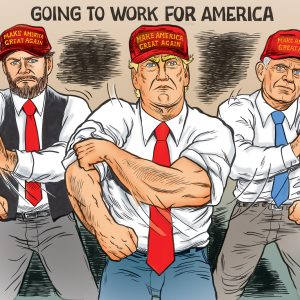 Going To Work For America Limited Edition Signed Print (Collectors Item)