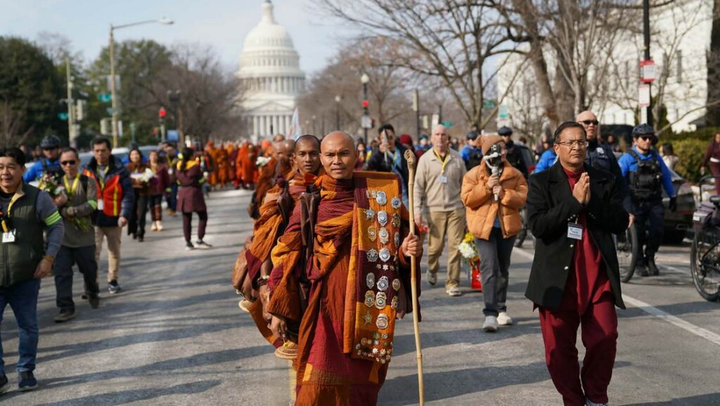 Monks Arrival After 15 Weeks of Walking Fills DC Streets With Peace and Compassion