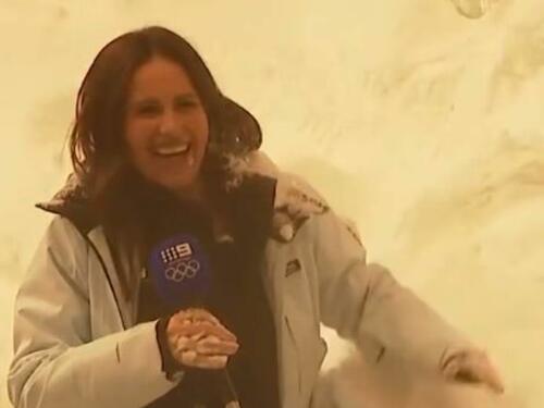 Watch: "Drunk As A Skunk" TV Reporter Does Snow Angels, Slurs Through Winter Olympics Broadcast