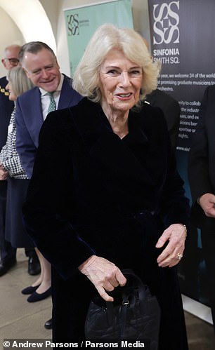 His wife Queen Camilla was at an event in London today