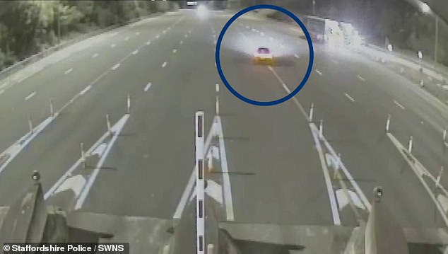Concerned motorists then rang the police after seeing him hurtling past them toavoid paying the £6.40 toll
