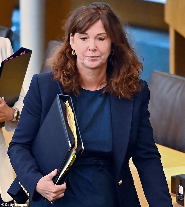 Mrs Badenoch hit out at the 'absurd state of affairs' that sees the current Lord Advocate, Dorothy Bain KC, be a member of the Scottish Government's Cabinet