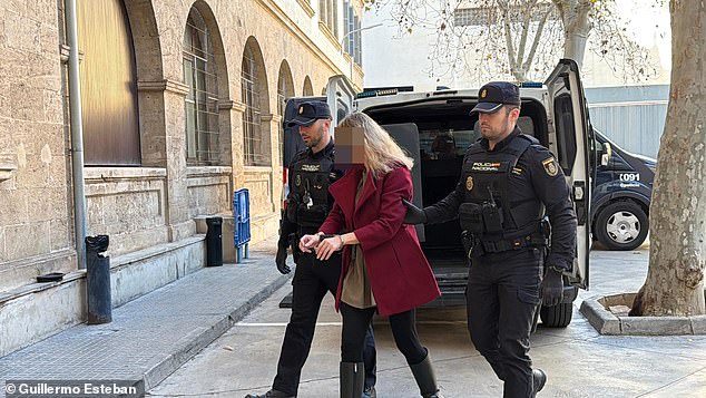 The woman was brought before a court in Palma on Thursday evening, where the judge released her with a restraining order