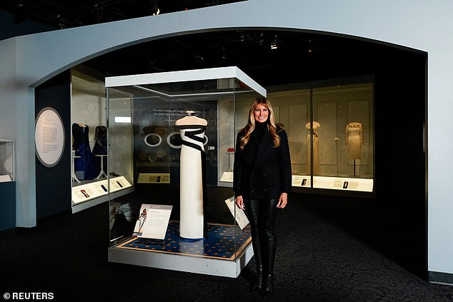The gown will now sit at the center on display at the First Ladies Gallery at the Smithsonian National Museum of American History in Washington, DC