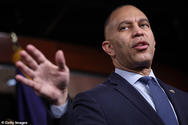 House Minority Leader Hakeem Jeffries called the Supreme Court decision to strike down President Donald Trump's tariff policy 'another crushing defeat for the wannabe King'
