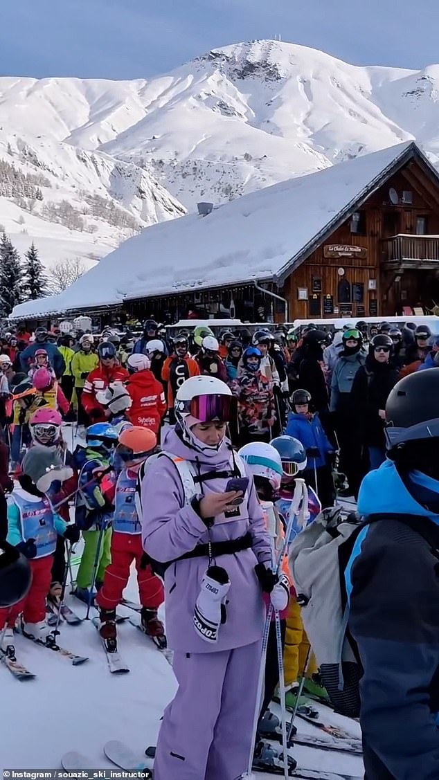 Crowds have taken over ski resorts due to the school holidays
