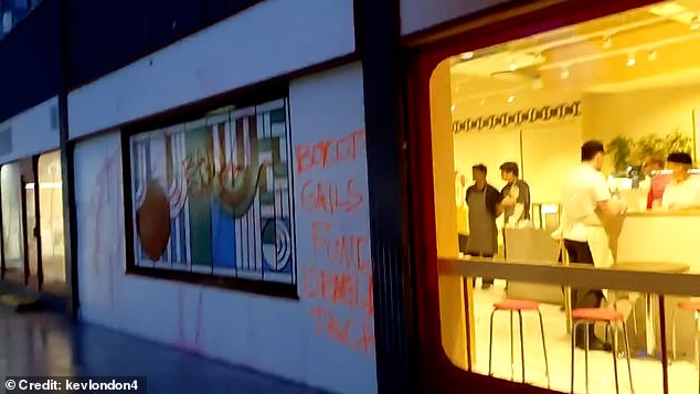 Metropolitan Police confirmed it is investigating reports of criminal damage at the bakery