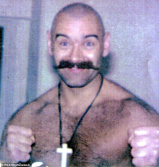 Over the years, the convict (pictured, in 1997) has taken 11 hostages in nine different confrontations with guards, which culminated in him holding a prison art teacher captive for 44 hours in 1999 - and saw him handed a discretionary life sentence