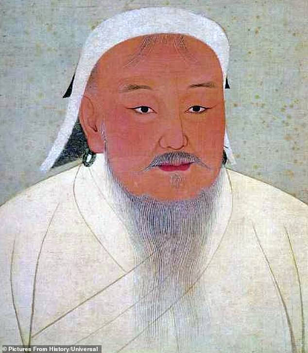 The late-night host also mentioned Genghis Khan (pictured), founder of the Mongol Empire - the largest contiguous empire in history - and one of history's most ruthless conquerors