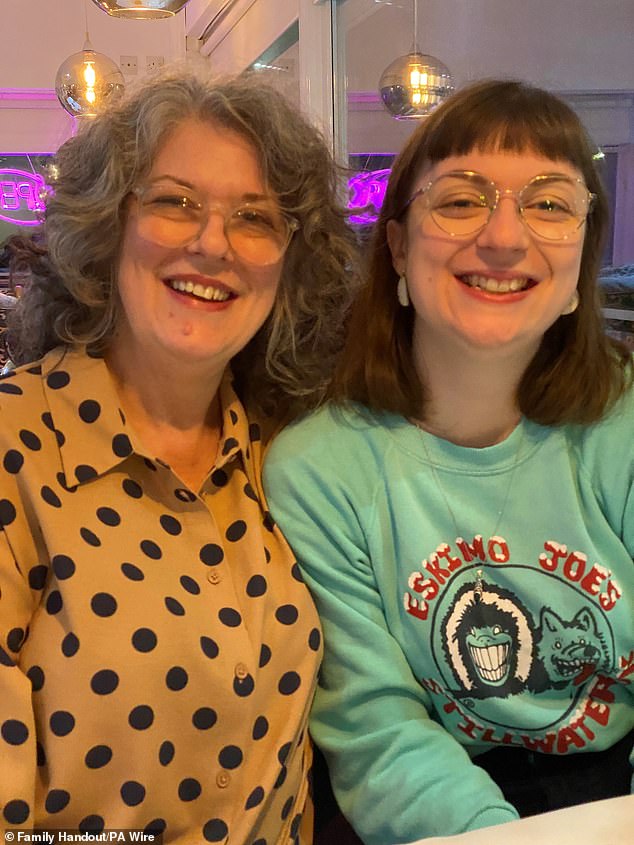 Rebecca Burke (right) from Monmouthshire, south Wales, was trying to enter Canada from the state of Washington when she was also arrested in the US