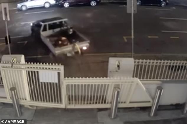 Disturbing moment Australian synagogue is rammed by a Toyota Hilux in an alleged antisemitic attack