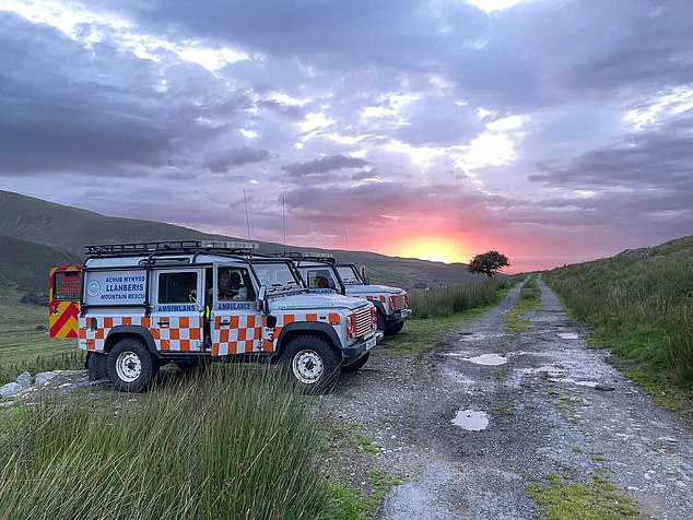 Two bodies are found on Snowdonia in hunt for missing men, 19 and 20, as mountain rescue team battle snow and ice