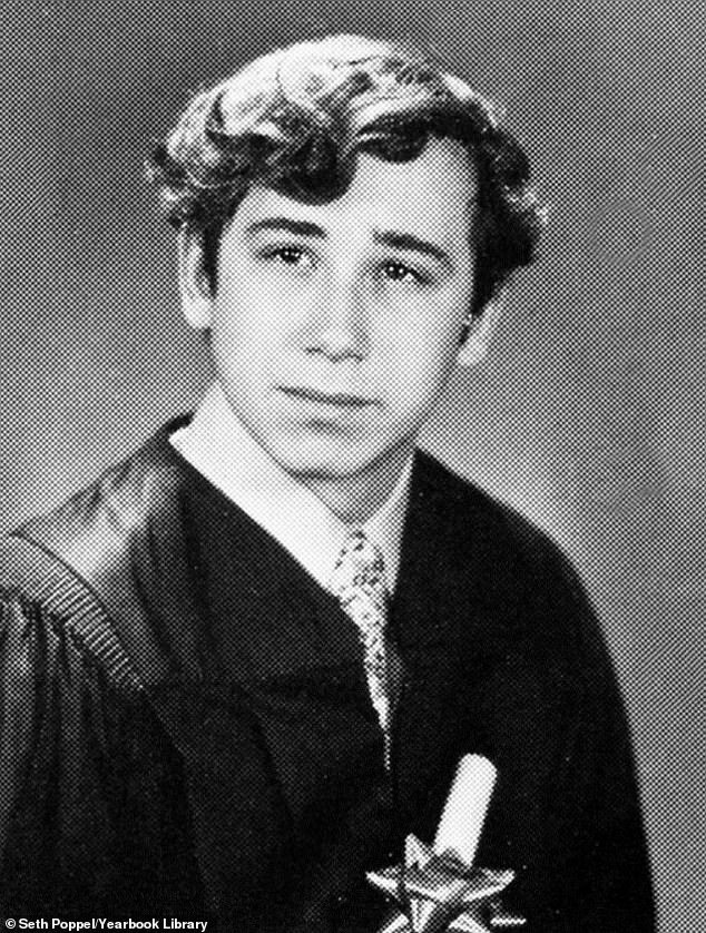 Blankfein, pictured at his high school graduation, grew up in the projects of Brooklyn before eventually leading one of the world's biggest banks