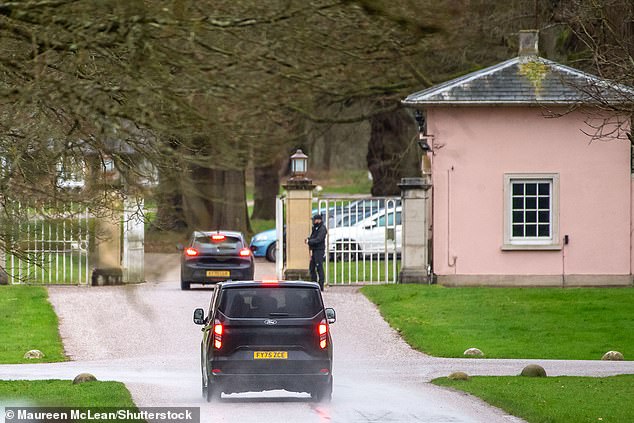 Unmarked police cars have been turning up at Andrew's former Windsor residence Royal Lodge to continue searches there following the arrest