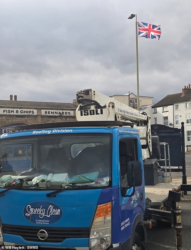 Mr Haylett said 'a lot of people are struggling and feeling depressed, and the flags genuinely made people smile and lifted spirits'