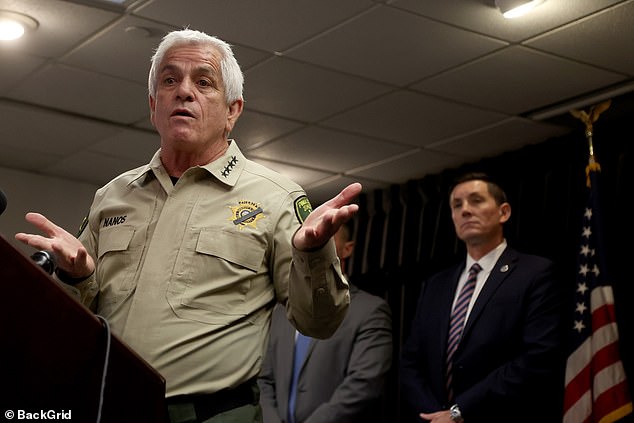 Police sources previously told the Daily Mail that they believe Nanos has 'locked down' the investigation. He's pictured above speaking to reporters alongside FBI Special Agent in Charge Heith Janke on February 5