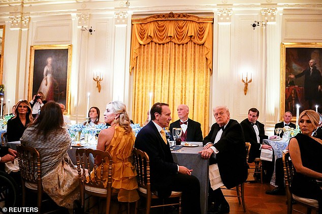 The president sat alongside Louisiana Governor Jeff Landry
