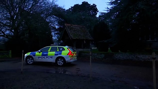 Police patrol cars were seen arriving at Wood Farm this morning, the property where Andrew currently resides