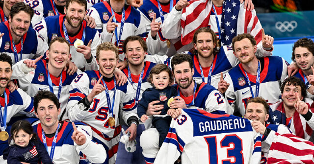 Team U.S.A. Brought Johnny Gaudreau’s Kids on the Ice for a Photo Tribute After Winning Olympic Gold