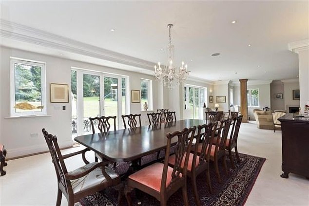 Estate agents described the striking three-storey property as 'a generous and welcoming' family home