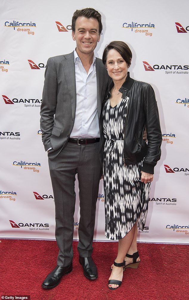 Mr Rowland with his wife Nicola Webber (pictured at a Melbourne event in December 2017)