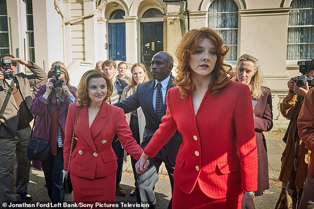 Mia McKenna-Bruce (left) as Jane Andrews next to Natalie Dormer (right) as Sarah Ferguson in ITV's The Lady. The show is billed as a 'partly fictionalised' chronicle of the life of Andrews
