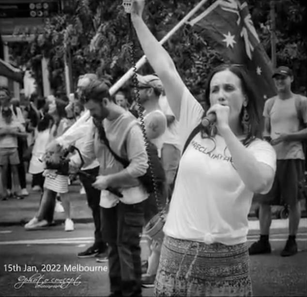 Autumn Baker travelled around Victoria protesting against mandatory Covid-19 vaccinations