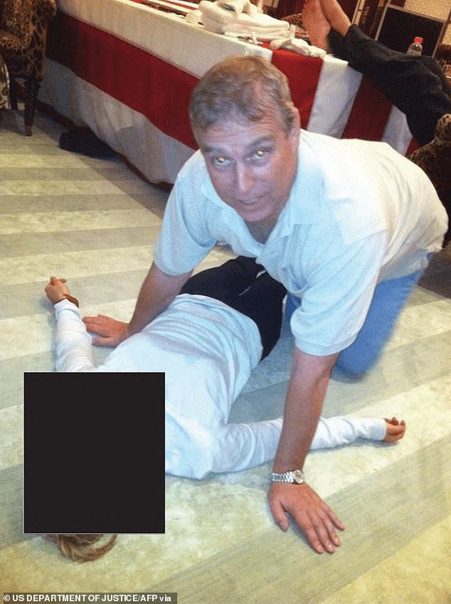 The police will go after Andrew if they discover evidence linking him to Epsteins sex trafficking ring, Marcus Johnstone said. In this Epstein file picture, Andrew appears to be leering over a woman on all fours in Epstein's New York home