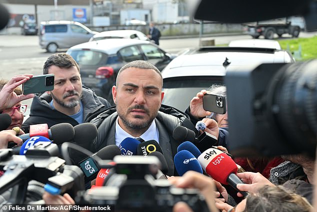 Lawyer Francesco Petruzzi outside Monaldi Hospital last week. He has since said a foundation would be set up in the toddler's name