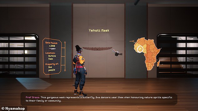 While the objects themselves are real, the museums in the game are not. Players can view collected artefacts - with information on who they are 'property of'