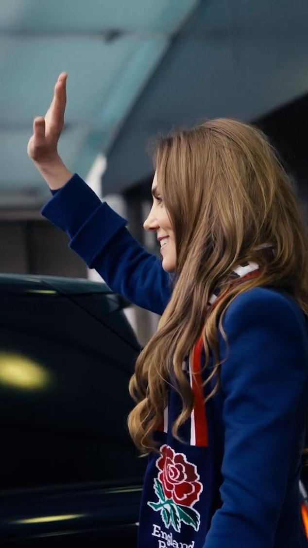 Kate left the grounds, still smiling and waving to the crowds despite the defeat