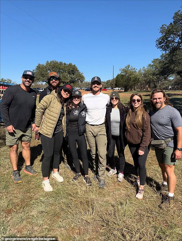 They are often sharing images or featured in images on an Austin, Texas area gym's Instagram page. Pictured: Gabbard and Williams are featured alongside other members of Georgetown Strength gym