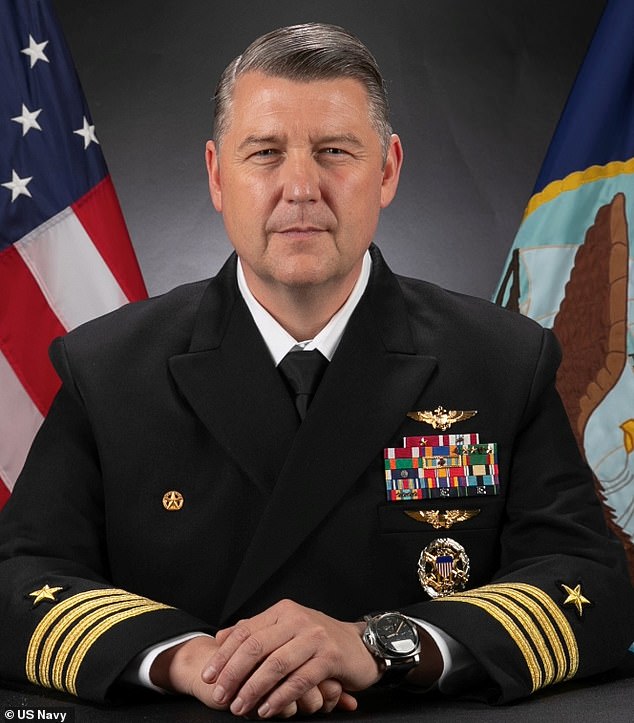 US Navy Capt. David Skarosi acknowledged the extension of the deployment was a 'sting' for many sailors but insisted it was part of the job