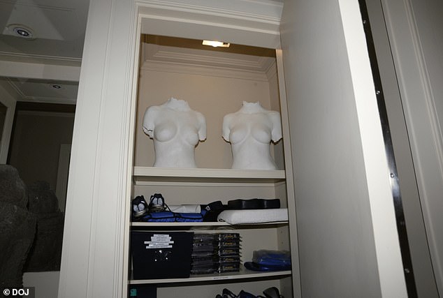 Much of Epstein's multiple properties contained storage spaces of their own. Pictured is a closet of his New York City Home