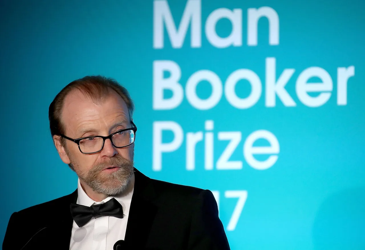 US author George Saunders speaks after being annouced as the winner of the 2017 Man Booker Prize for Fiction, at the Guildhall in central London on October 17, 2017. - US author George Saunders became on Tuesday only the second American writer to win Britain's renowned Man Booker Prize, which was awarded for his first full-length novel "Lincoln in the Bardo". Judges for the prestigious English-language literary award praised as "utterly original" the book that chronicles the death of Abraham Lincoln's 11-year-old son Willie using the accounts of hundreds of narrators. (Photo by Chris Jackson / POOL / AFP) (Photo by CHRIS JACKSON/POOL/AFP via Getty Images)