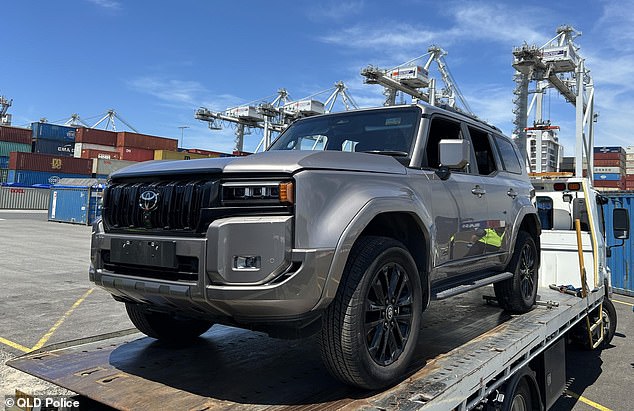 A stolen Toyota was recovered by police at the Melbourne docks