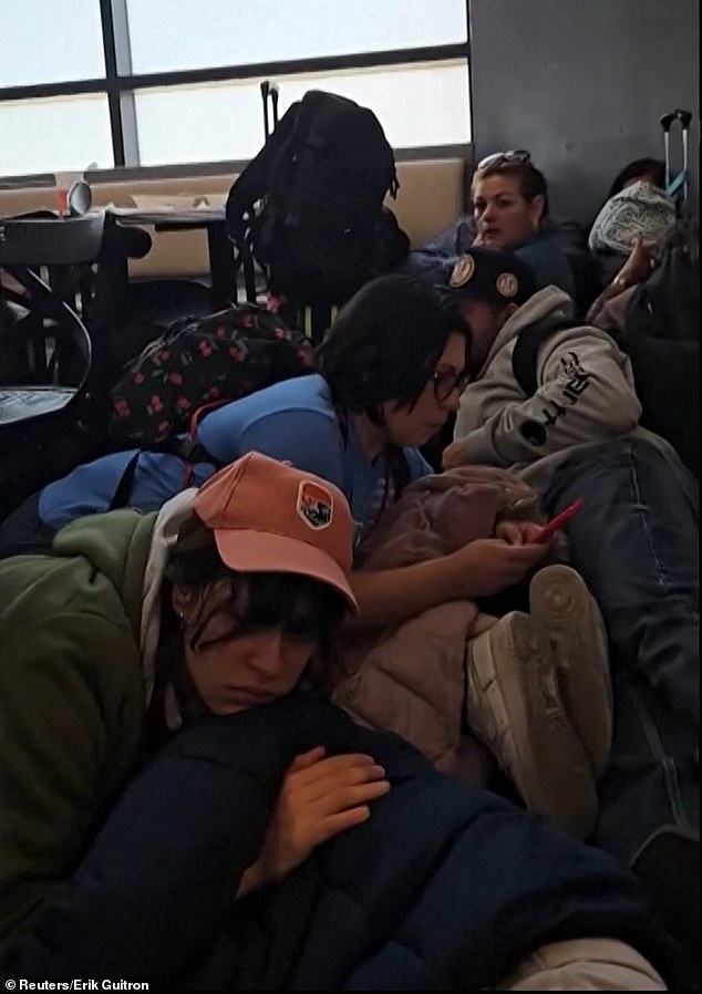 Tourists were trapped in the airport as gunfire rang out