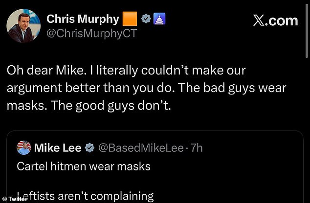 Connecticut Democrat Chris Murphy chided his GOP collegue