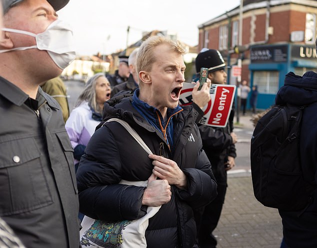 Chants of 'Palestine will be free', ' Israel is a terror state' and 'occupation no more' were met with shouts of 'stop the Jew hunt'