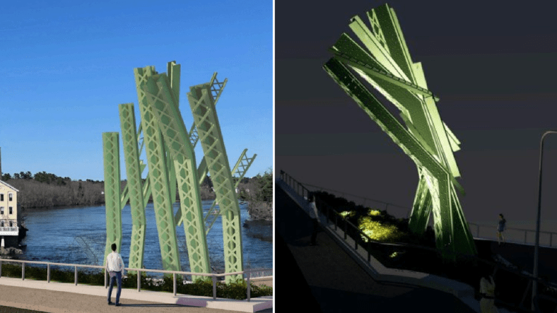 Maine Bridge Sculpture From Old Steel Beams Isn’t Passing Muster With Outraged Art Critics