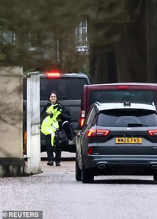 Unmarked police cars were seen driving into Royal Lodge last week as officers searched for evidence