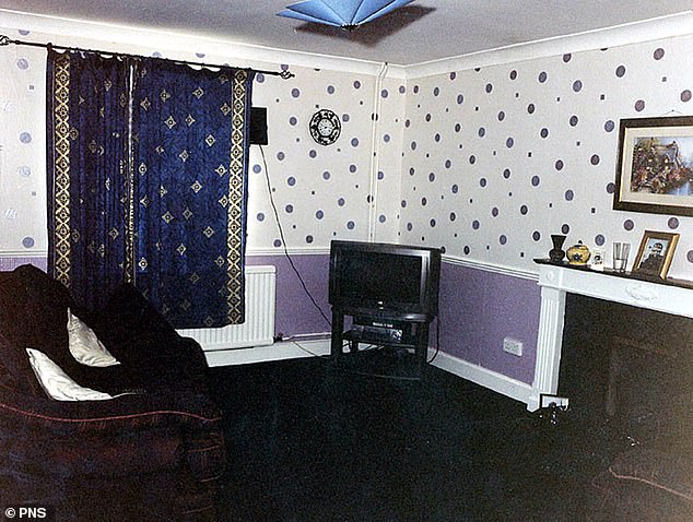 The television set and VHS player in Huntley and Carr's living room where journalists viewed the police appeal to the girls' abductor - watching it along with the abductor himself