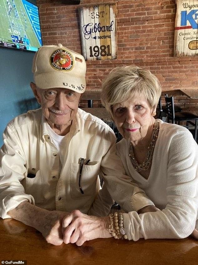 Dorland's husband was a marine before working as a self-employed plumber. The meager social security checks she collects from his career are not enough to live off of