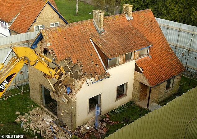 Huntley's house was demolished in April 2004 by Cambridgeshire council which feared it would be a permanent reminder of the grisly deaths that had haunted the local community