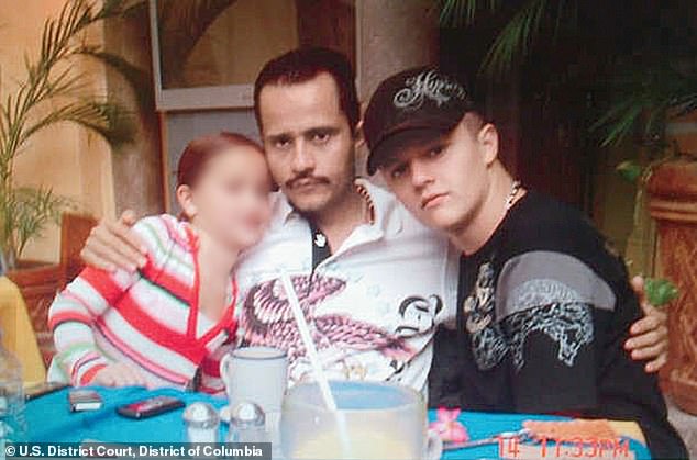 El Mencho, reputed leader of the Jalisco New Generation cartel, with his son Ruben Oseguera Gonzalez, known as El Menchito, in an evidence photo used by federal prosecutors