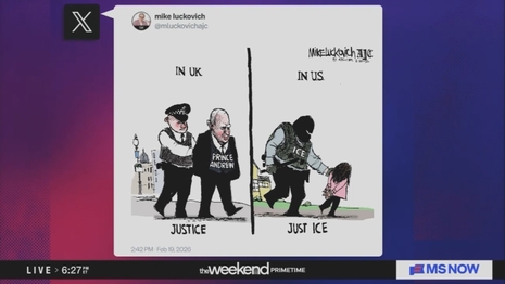 MS NOW’s Mohyeldin Hails Cartoon Attacking ICE, Idealizing ‘UK Justice’