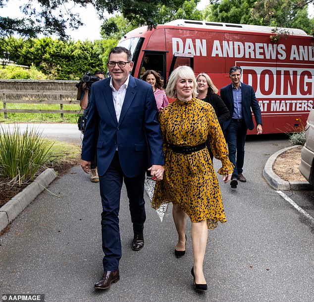 Andrews, pictured here with his wife in 2022, has kept details of his latest health fears under strict secrecy