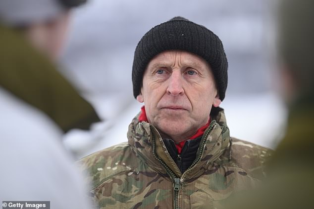 Defence Secretary John Healey speaks with troops in Norway earlier this month
