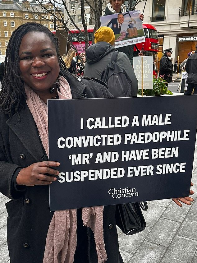 Ms Melle referred to a transgender paedophile patient who identifies as a women as 'Mr'